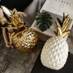 Nordic Light-Ananas en céramique doré, décoration créative pour la maison, salon, porche, modèle de luxe, cadeau de mariage doux 5