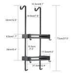 Étagères de bain suspendues noires, organisateur de salle de bain, porte-shampoing sans clous, étagère de rangement, porte-panier de salle de bain EL5018 13