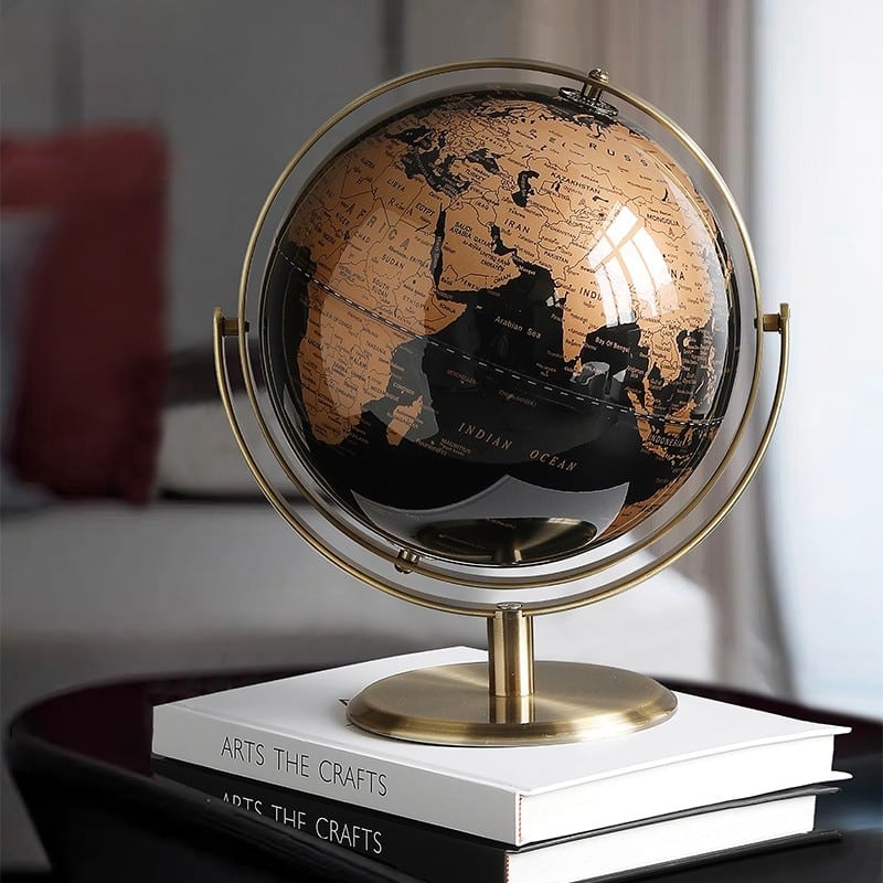 Globe terrestre design luxe