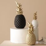 Nordic Light-Ananas en céramique doré, décoration créative pour la maison, salon, porche, modèle de luxe, cadeau de mariage doux 6