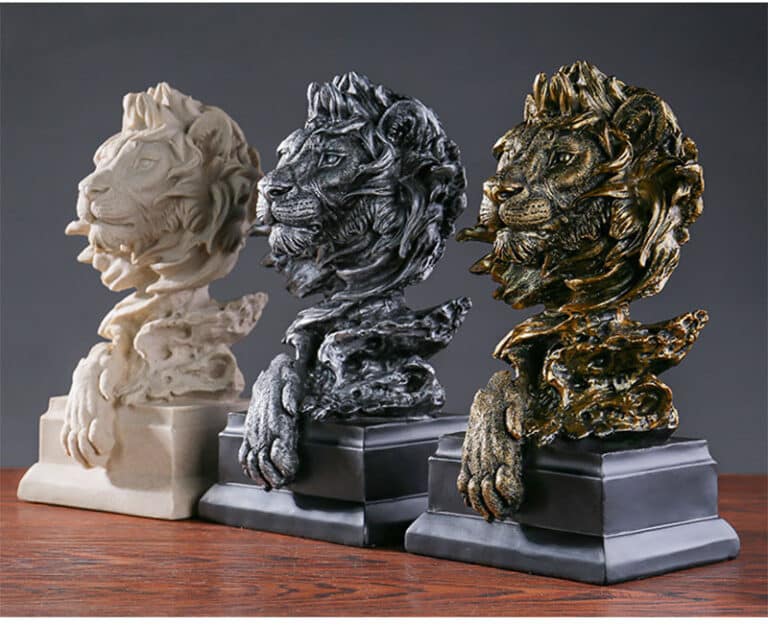 Statue lion decoration interieur 21