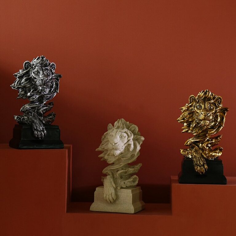 Statue lion decoration interieur 5